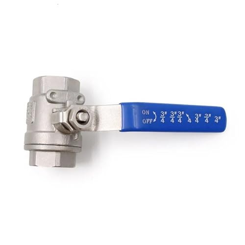 Sicherheitsventil Wasser-Druckventil 1/4" 3/8" 1/2" 3/4" 1" 1-1/4" 1-1/2" Innengewinde Edelstahl SS304 2P Volldurchgang Kugelventile mit Vinylgriff(1-1/2") von DGOINGPI