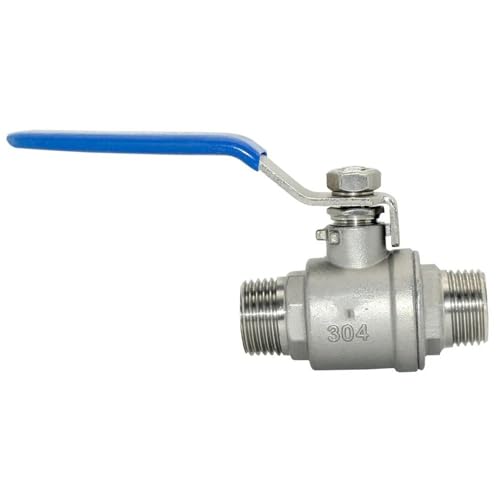 Sicherheitsventil Wasser-Druckventil Edelstahlventil 1/4 3/8 1/2 "3/4" 1 "2" BSP Innen- und Außengewinde Wasser Gas Öl Schalter Fitting Adapter(1-1/4") von DGOINGPI