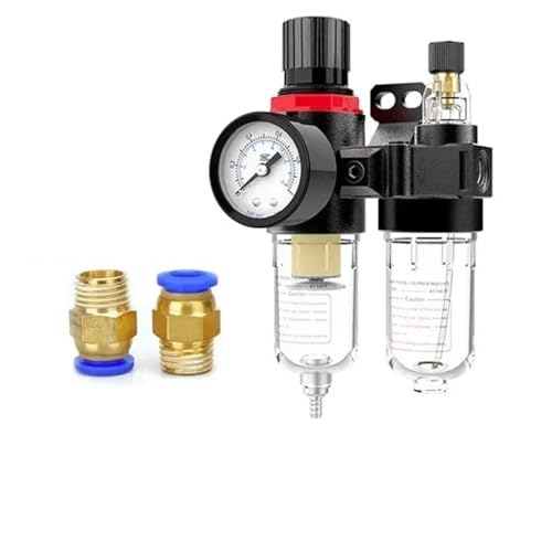 Sicherheitsventil Wasser-Druckventil G1/4 Luftfilter Luftkompressor Öl- und Wasserabscheider Reduzieren Sie das Druckventil Wird verwendet, um AFR2000 + AL2000(AFC w (PC10-02x2),1 Set) von DGOINGPI