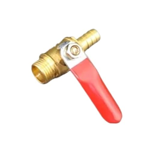 Sicherheitsventil Wasser-Druckventil Messing Wasser Öl Luft Gas Kugelhahn Rohr Armaturen Pneumatische Stecker Controller Griff 6-12MM Schlauch Barb Inline(1/2",D) von DGOINGPI
