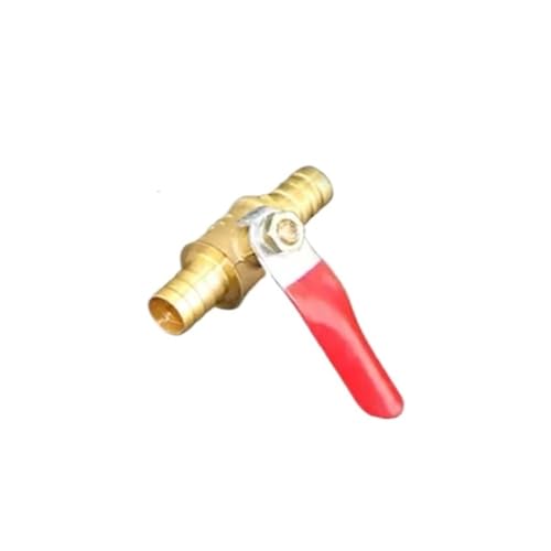Sicherheitsventil Wasser-Druckventil Messing Wasser Öl Luft Gas Kugelhahn Rohr Armaturen Pneumatische Stecker Controller Griff 6-12MM Schlauch Barb Inline(1/4",A) von DGOINGPI