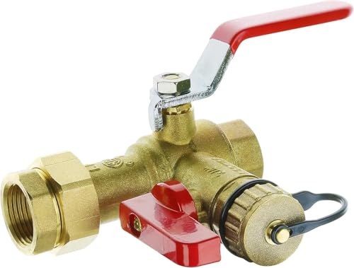 Sicherheitsventil Wasser-Druckventil Serviceventil-Set für Durchlauferhitzer mit Überdruckventil, 3/4 Zoll, IPS-Isolator, sauberes Messing(Red) von DGOINGPI