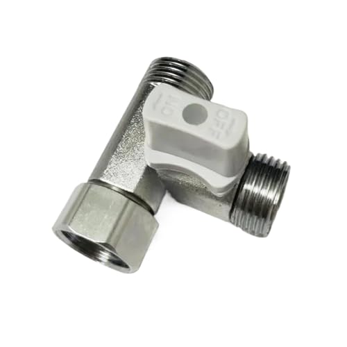 Sicherheitsventil Wasser-Druckventil Zinklegierung T-Absperrventil Winkel T-Adapter für Bidet Handbrause Toilettentank für Wasserreiniger Zubehör von DGOINGPI