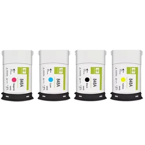 DGRRWDBN 400 ml überholte Tintenpatronenkassette kompatibel mit Pagewide XL 6000 XL 5100 Drucker Modell 848a 848a 848a(1SET 4COLORS) von DGRRWDBN