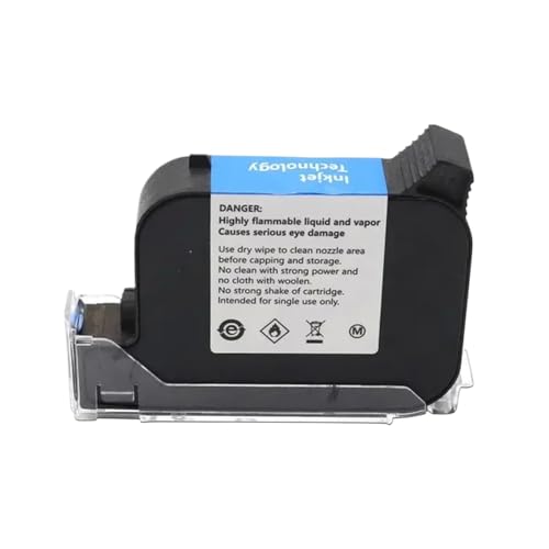 DGRRWDBN JS12 Tintenpatronenersatz 1PCS kompatibel mit JS12 JS12M JS12M Drucker 600DPI 12. 7mm Thermaltintenstrahl schnell trocken Eco Lösungsmitteltinte(JS12-Blue) von DGRRWDBN