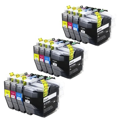 DGRRWDBN Kompatible Tintenpatronen-LC3319 LC3319XL LC3317 Kompatibel mit Inkjet-Drucker der MFC-J-Serie, einschließlich J6530DW J6930DW J5330DW J5730DW J6730DW Modelle(3 Sets (12PCS)) von DGRRWDBN