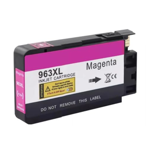 DGRRWDBN Kompatible Tintenstrahlpatrone 4Color überholt Kompatibel mit 963XL 967XL 963 967 Arbeiten mit OfficeJet Pro 9010 9015 Drucker(1PCS Magenta) von DGRRWDBN