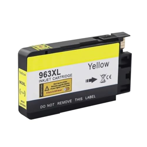 DGRRWDBN Kompatible Tintenstrahlpatrone 4Color überholt Kompatibel mit 963XL 967XL 963 967 Arbeiten mit OfficeJet Pro 9010 9015 Drucker(1PCS Yellow) von DGRRWDBN