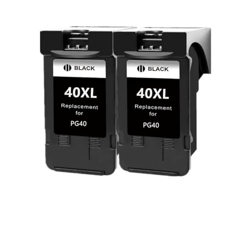 DGRRWDBN Kompatibler Tintenpatronenersatz Kompatibel mit Drucker unter Verwendung von PG40 CL41 -Modellen, einschließlich MP140 MP150 MP160 MP180 MP190 MP210 MP220 MP450 MP470(2PCS Black) von DGRRWDBN
