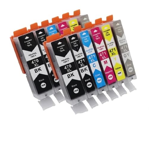DGRRWDBN Kompatibler Tintenpatronenersatz Kompatibel mit MG5740 MG6840 TS5040 TS6040 Drucker Arbeiten mit PGI470 CLI471 470 471 Tintenmodelle(2 Sets) von DGRRWDBN
