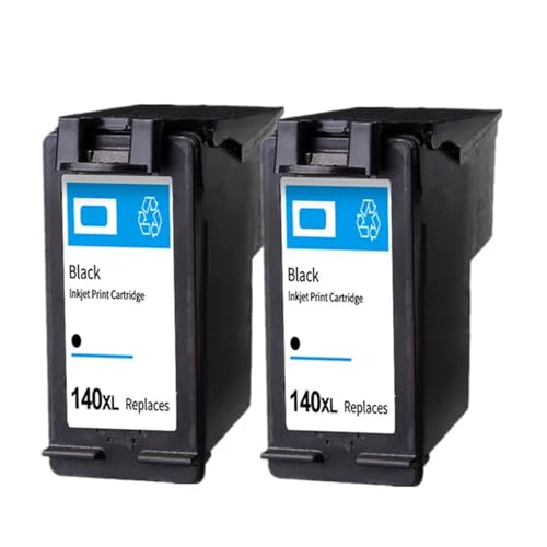 DGRRWDBN Refillan Ink Patrone kompatibel mit 140 140xl 141xl Kompatibel mit Photosmart C4283 C4583 C4483 C5283 D5363 und Deskjet D4263 Drucker(2BK) von DGRRWDBN