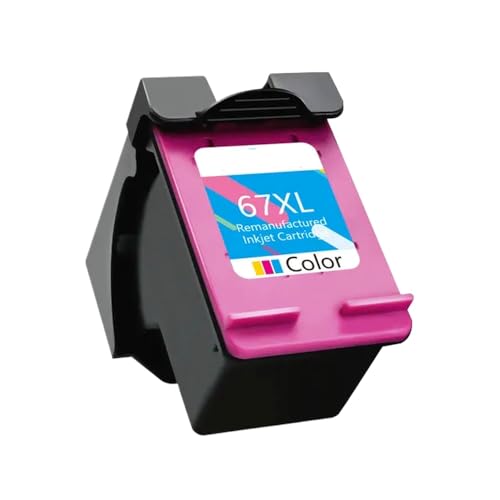 DGRRWDBN Tintenpatronenersatz kompatibel mit 67 XL Arbeiten mit Deskjet Plus 4140 4152 4155 4158 1225 2732 2752 Drucker(1PCS Color) von DGRRWDBN