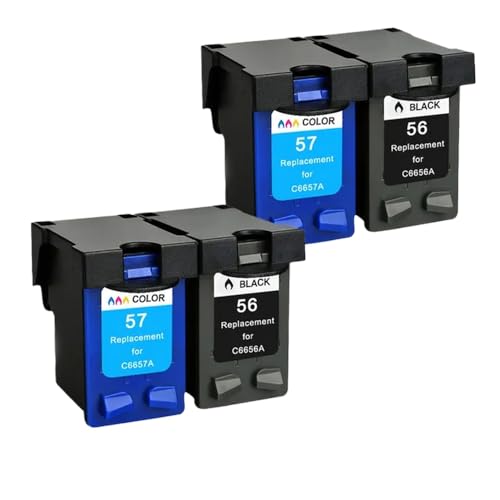 DGRRWDBN Überholte 56xl Schwarze Tintenpatronenersatz kompatibel mit Deskjet 2100 220 450 5510 5550 5552 7150 7350 Drucker(2SET) von DGRRWDBN