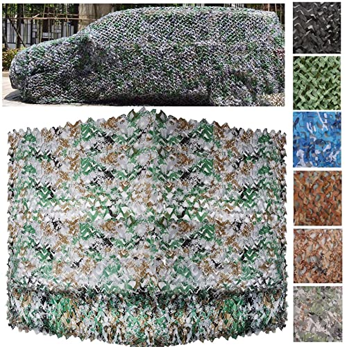 DGSFES Jagd Camouflage Tarnnetz, Woodland Camo Tarnung Netz,Militär Tarnnetz Dekoration Sonnenschutz,Tarnnetz als Sonnensegel Camping Deko Outdoor,Tarnung Fotografie,Wald,1X8m von DGSFES