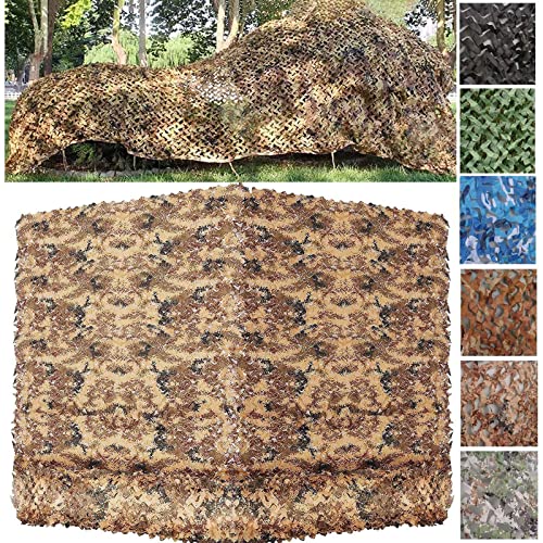 DGSFES Outdoor Militar Tarnnetz Dekoration Sonnenschutz,Camouflage Netz Wald Jagd,Sonnensegel Sichtschutz Camouflage für Camping, Sonnenblende, Jagd, Armee, Fotografie,Wildnis,1X6m von DGSFES