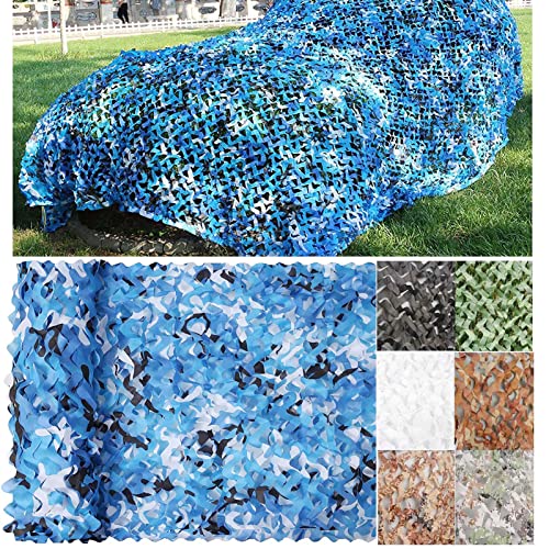 DGSFES Tarnnetz Sonnenschutz Camouflage Netz,Woodland Armee Tarnung Net,Camouflage Netz für Deko Waldlandschaft Jagd Sichtschutz Outdoor Camping Garten,Ocean,2X8m von DGSFES