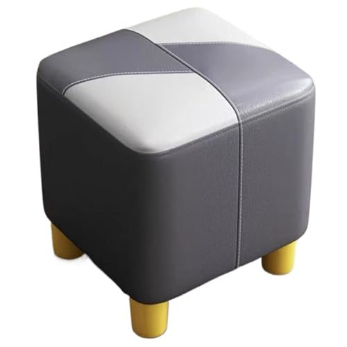 DGSYUAN Fußhocker Wohnzimmer Moderner Kleiner Fußhocker Mit Holzrahmen for Zuhause Fußstütze Sitzhocker(Gray) von DGSYUAN