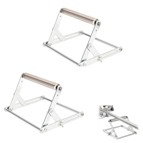 2 pcs Verstellbarer Stützrahmen Für Schneidemaschinen, Doppellager Faltbares Design Höhenverstellbar Von 25-135 mm Materialstützrahmen, Geeignet Zum Schneiden Von Holz, Metall, Stein von DGXTA