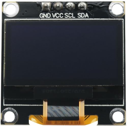 DGZZI 2,4 cm (0,96 Zoll) I2C IIC Kommunikationsanzeigemodul 12864 128 x 64 Pixel, Treiber, serielle selbstleuchtende Anzeigetafel, kompatibel mit STIM 32, Weiß von DGZZI