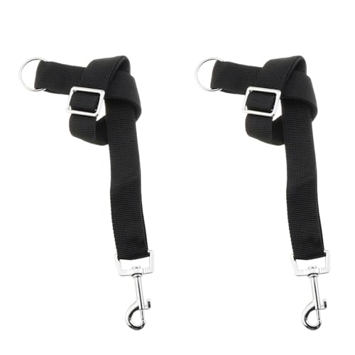 DGZZI 2 Stück 52–83 cm schwarze, verstellbare, stabile Eimer-Nylon-Gurtband, Anhängergurte, Outdoor-Fütterband, geeignet für Scheunen und Zaunpfosten von DGZZI