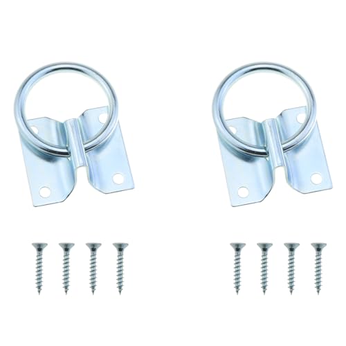 DGZZI Spannring für Pferde, zur Wandmontage, für Außenleuchte/Hängematte, Befestigungsschnalle mit Schrauben, geeignet für Scheunen und Zäune, Schwarz, 2 Stück DGZZI Spannring für Pferde, zur Wandmontage, für Außenleuchte/Hängematte, Befestigungsschnalle mit Schrauben, geeignet für Scheunen und Zäune, Schwarz, 2 Stück von DGZZI