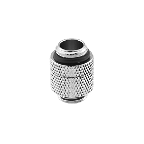 G1/4 Male Rotary Fitting DGZZI Silver 360 Degree Rotation G1/4 Inch Male to Male Connector with Sealed O-Ring for PC Water Cooling Systems Rotary Male to Male Extender Fitting von DGZZI