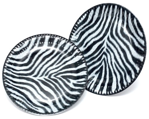 DH-Konzept 10 Pappteller im * ZEBRA * für Party und Geburtstag Teller Partyteller Party Fete Mottoparty Tiere Safari Dschungel von DH-Konzept