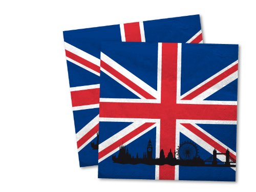 DH-Konzept 20 Servietten * Großbritannien * für Party und Geburtstag Party Fete Set UK GB England Union Jack Napkins Papierservietten von DH-Konzept