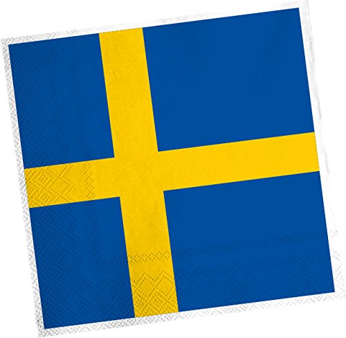 20 Servietten * SCHWEDEN * für Party und Geburtstag von DH-Konzept // Sweden Skandinavien Party Set Napkins Papierservietten von DH-Konzept