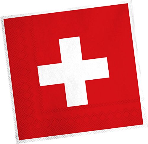 DH-Konzept 20 Servietten * Schweiz * für Party und Geburtstag Swiss Switzerland Alpen Party Set Napkins Papierservietten von DH-Konzept