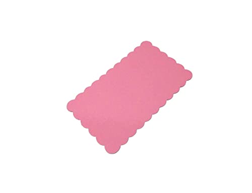 DH-Konzept Hochglänzende, rechteckige Kuchenplatte in Pink 26,5x15,5 cm, 1 Stück / Tortenplatte in 2mm aus stabiler Pappe von DH-Konzept