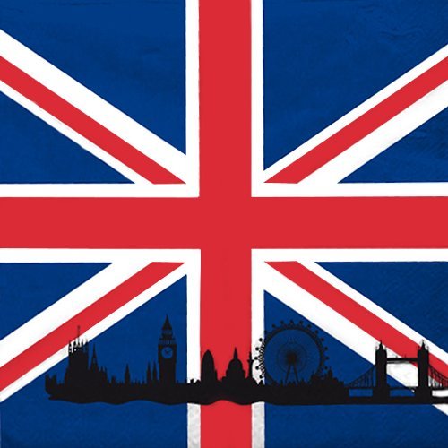DH-Konzept NEU Servietten England 3 lagig 20 STK. 33 x 33 cm von Ciao