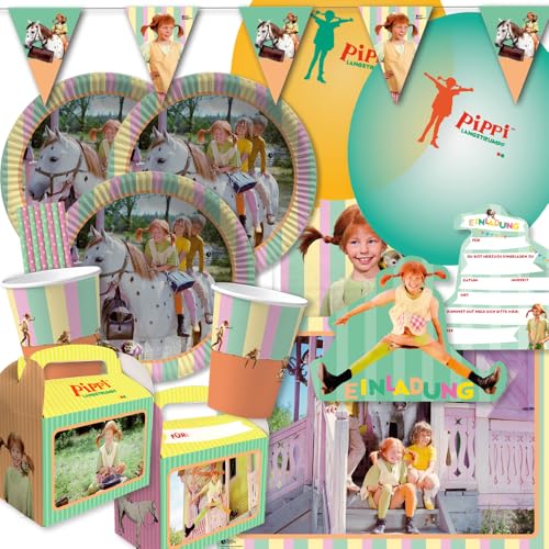 Pippi Langstrumpf - XXL-Party-Deko-Set für 8 Kinder von DH-Konzept