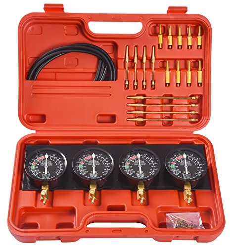 Kraftstoff Vakuum Vergaser Synchrontestgerät Synchrontester Vakuumprüfer 4 Zylinder Motorrad, Synchronuhren Vergaser Synchronisieren Gerät Vergasersynchronisation Tester Werkzeug kfz von DHA