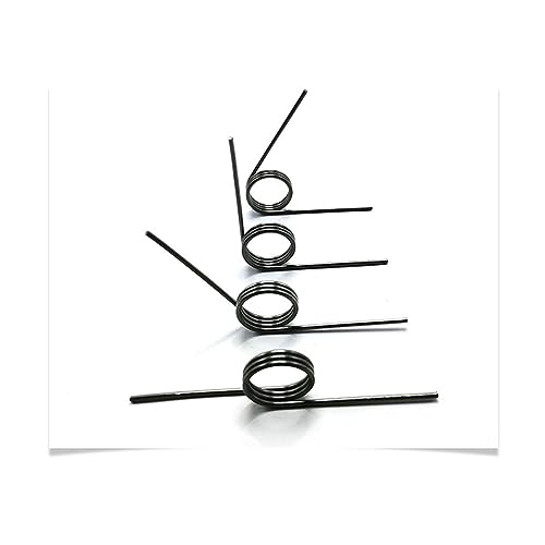 DHAEY 10 Stück Drahtdurchmesser 0,6 mm Federstahl Torsionsfeder Haarnadelfedern 3 Spulen/6 Spulen/9 Spulen Winkel 60°/90°/120°/180°(3Coils D180,6MM_0.6MM) von DHAEY