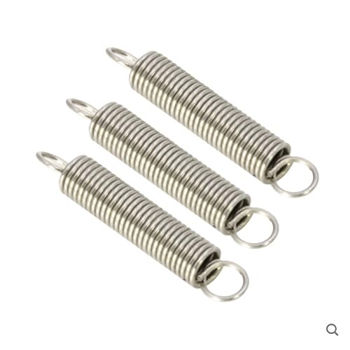 DHAEY 5 Stück 0,8 x 6/7/8/10 XL 0,8 mm Edelstahl-Zugfeder mit Haken-Zugfeder, Länge 20 mm bis 60 mm(25mm,7MM_0.8MM) von DHAEY