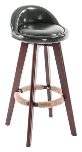 DHAEY Barhocker Solid Wood High Stool, Modern Minimalist Barstool, Nordic Leisure Back Bar Stool, Thick High-Elastic Sponge Bar Chairs Style(Noir) von DHAEY