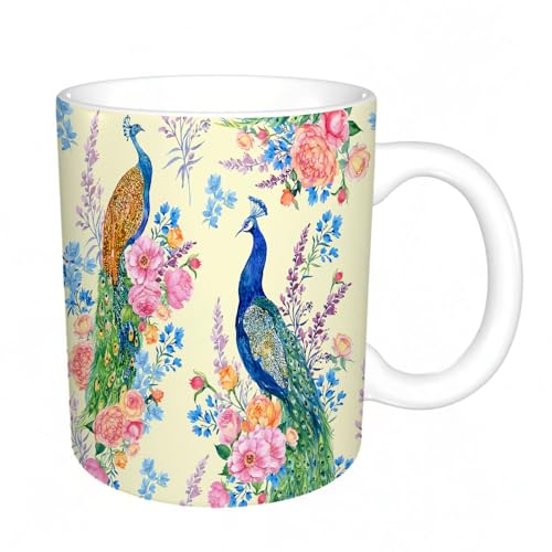 Original Becher - Teetasse als Geschenk für Ihre Lieben - Aquarell-Illustration Hintergrundcreme kann in Ihrem Süßwarengeschäft für ein Bäckere Kaffeetasse aus feinem Porzellan - 330 ml 8 x 8,5 cm von DHAEY