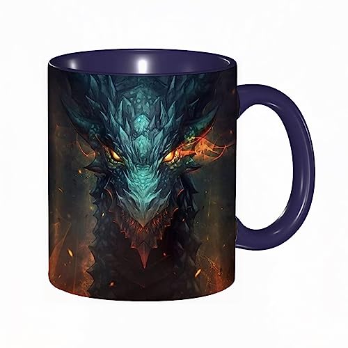 Tasse Keramik Cooler Drache Kaffeetassen Große 330ml Mit Henkel 100% Handbemalt Trinkgläser Mit Griff Personalisierte Geschenk Tasse Keramik Cooler Drache Kaffeetassen Große 330ml Mit Henkel 100% Handbemalt Trinkgläser Mit Griff Personalisierte Geschenk von DHAEY