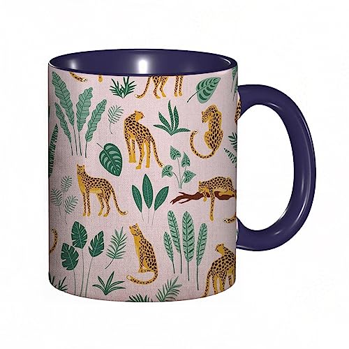Tasse Keramik Weinlese-Gepard-Leopard Kaffeetassen Große 330ml Mit Henkel 100% Handbemalt Trinkgläser Mit Griff Personalisierte Geschenk Tasse Keramik Weinlese-Gepard-Leopard Kaffeetassen Große 330ml Mit Henkel 100% Handbemalt Trinkgläser Mit Griff Personalisierte Geschenk von DHAEY