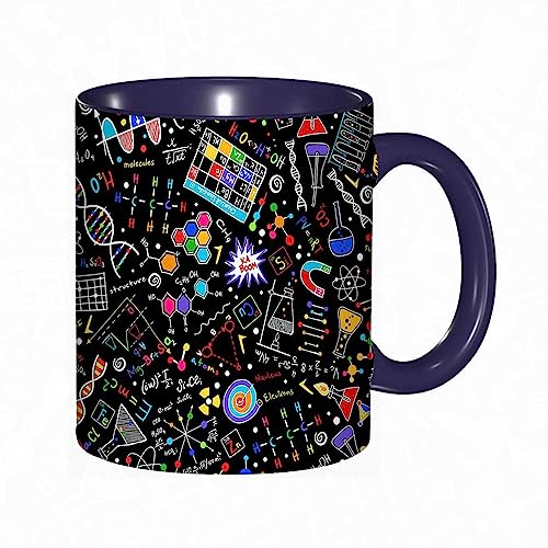 Tasse Keramik Wissenschaft,Bright Science Doodles,Math and Science Timeless Treasures, Kaffeetassen Große 330ml Mit Henkel 100% Handbemalt Trinkgläser Mit Griff Personalisierte Geschenk Tasse Keramik Wissenschaft,Bright Science Doodles,Math and Science Timeless Treasures, Kaffeetassen Große 330ml Mit Henkel 100% Handbemalt Trinkgläser Mit Griff Personalisierte Geschenk von DHAEY