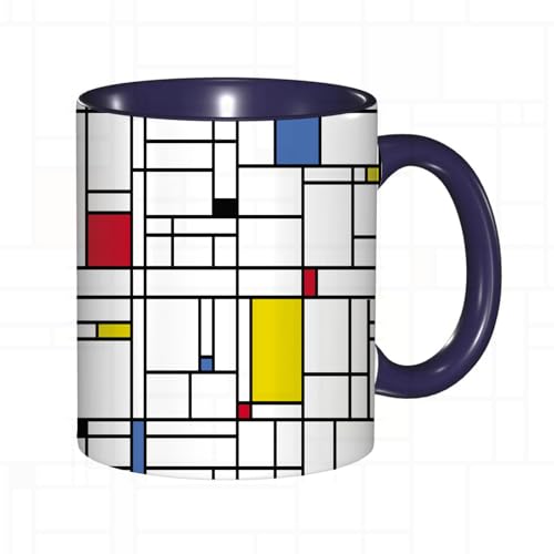 Tasse Mug,Abstraktes geometrisches, farbenfrohes, nahtloses Muster. Mondrian-Stil. Vektorillustration. Mosaik Piet Mondrian-Emulation.,Kaffeetasse - Kaffeebecher mit Fassungsvermögen von 330 ml Tasse Mug,Abstraktes geometrisches, farbenfrohes, nahtloses Muster. Mondrian-Stil. Vektorillustration. Mosaik Piet Mondrian-Emulation.,Kaffeetasse - Kaffeebecher mit Fassungsvermögen von 330 ml von DHAEY