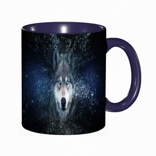 Tasse Mug,Wolf-Tapete mit Verfalleffekt,Kaffeetasse - Kaffeebecher mit Fassungsvermögen von 330 ml von DHAEY