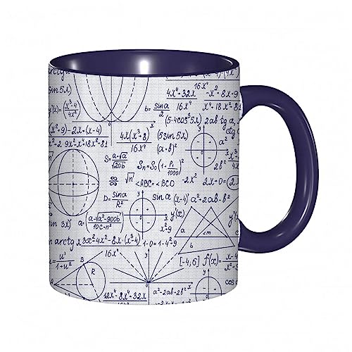 kaffeebecher Mug Genius Smart Student Mathematik Geometrie Wissenschaft Zahlen Formeln Bildkunst,kaffeebecher porzellan, tasse Füllmenge 330 ml - sehr interessante bedruckte Teetassen von DHAEY