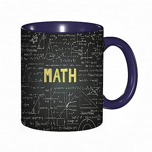 kaffeebecher Mug Mathematik-Klassenzimmer von,dunkler Tafelhintergrund mit mathematischen Gleichungen,Geometriea,kaffeebecher porzellan, tasse Füllmenge 330 ml - sehr interessante bedruckte Teetassen von DHAEY