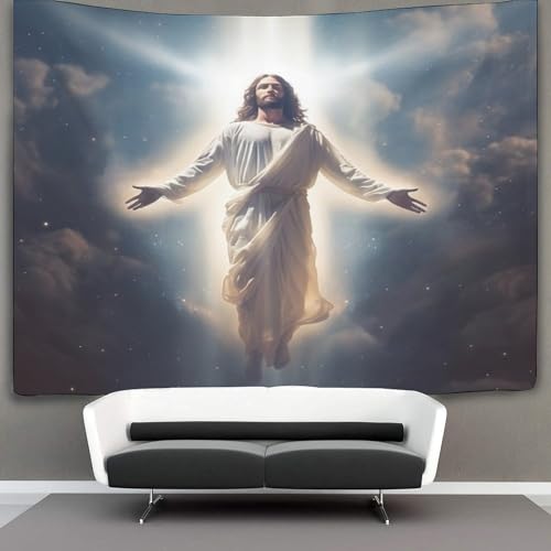 DHBANEIOK 3D Druck Jesus Wandteppiche Poster Ornament Wandbehang Wandteppich Wanddeko Wandbehang Für Schlafzimmer Wohnzimmer Wohnheim Tapisseries 70cmx100cm von DHBANEIOK