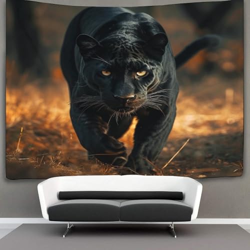 DHBANEIOK 3D Druck Panther Wandteppiche Poster Ornament Wandbehang Wandteppich Wanddeko Wandbehang Für Wohnzimmer Schlafzimmer Tapisseries 100cmx150cm von DHBANEIOK