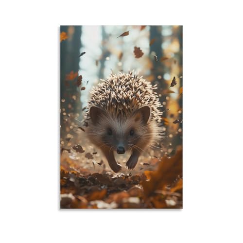 DHBANEIOK Igel Poster, Dekoratives Gemälde, Leinwand, Wandkunst, Wohnzimmer, Poster, Schlafzimmer, Gemälde 08x12inch(20x30cm) von DHBANEIOK