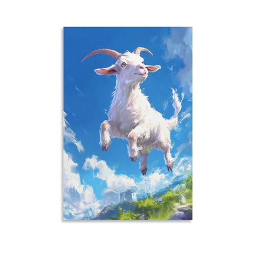 DHBANEIOK Ziege Leinwand Wand DekoRatteteion Leinwanddruck - Bilder - Kunstdruck - Leinwand Bilder - Wandkunst 24x36inch(60x90cm) von DHBANEIOK