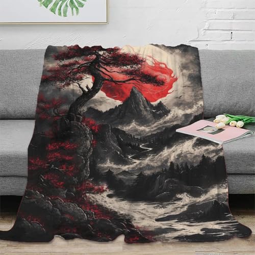 Lebensbaum Flanell Fleecedecke Flauschig Weich Warm Plüsch Kuscheldecke 3D Drucken Mikrofaser Sofaüberwurf Decke Kuscheldecke Decke Kinder Mädchen Wohndecke 80x90inch(200x230cm) von DHBANEIOK